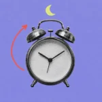 Illustration of an alarm clock for an article on daylight saving time and kids' sleep