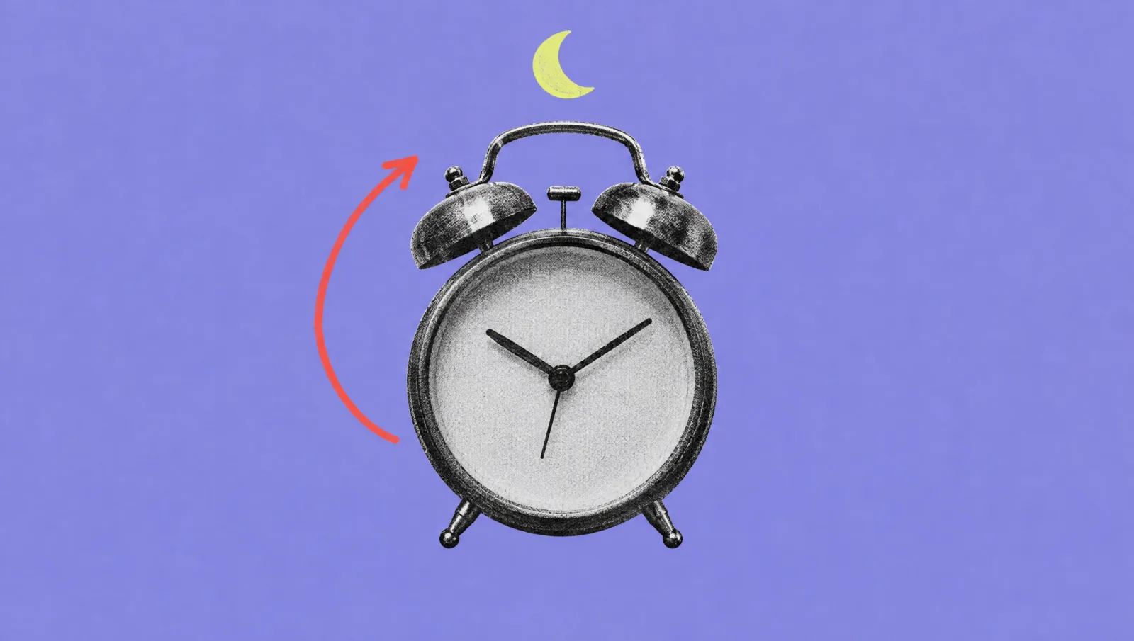 Illustration of an alarm clock for an article on daylight saving time and kids' sleep