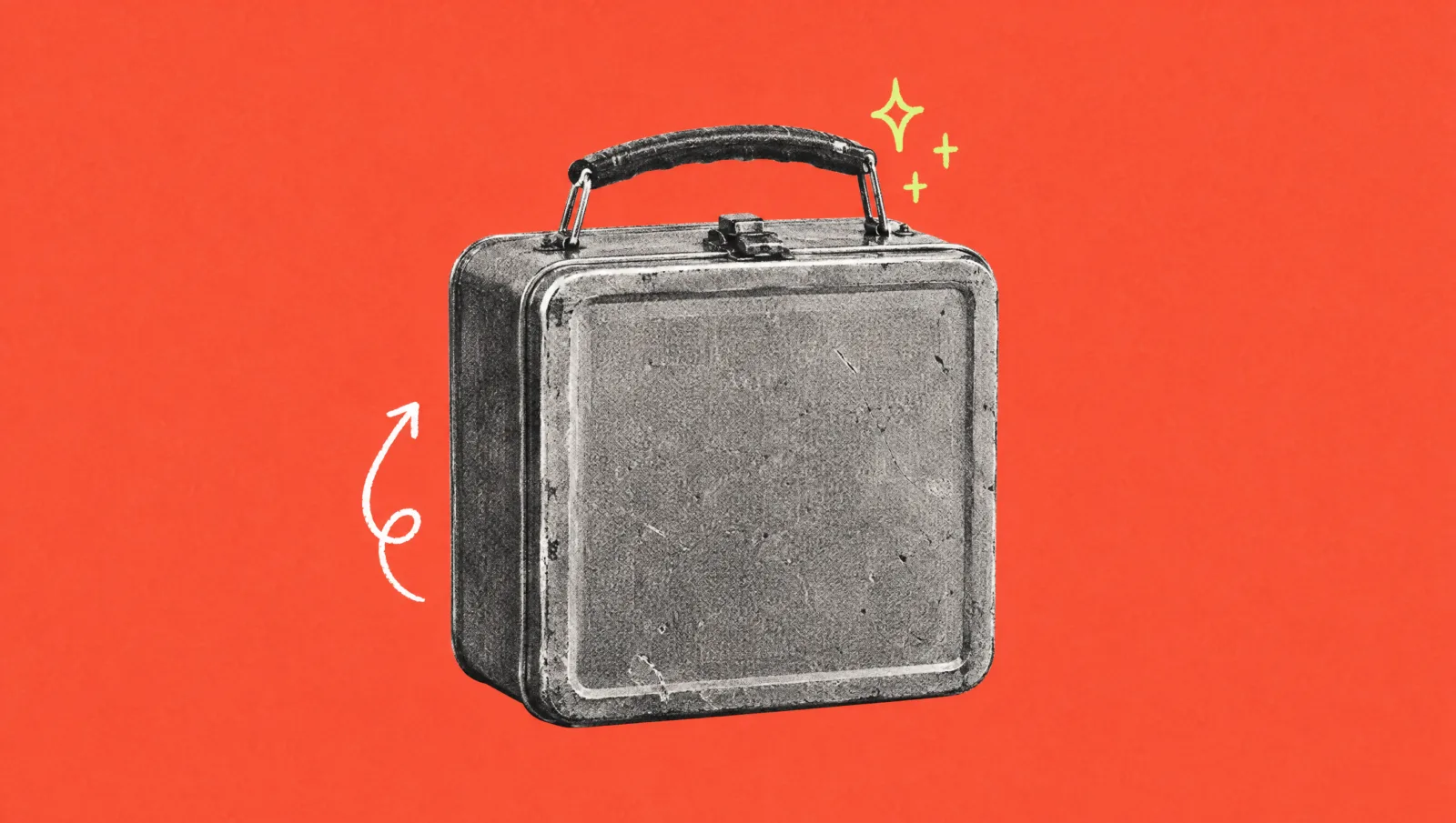 Illustration of a child's metal lunchbox for an article on the new dependent care FSA limit